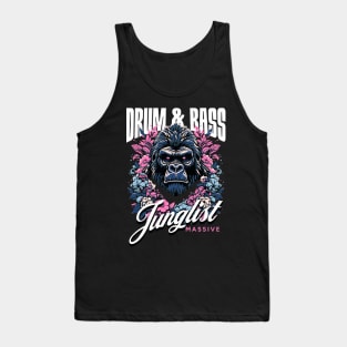 DRUM AND BASS  - Junglist Gorilla Massive (white/blue/pink) Tank Top